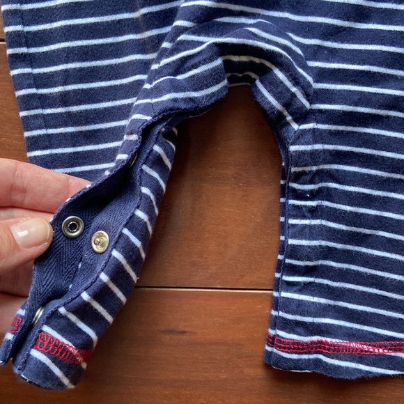 Hanna Andersson Striped Romper Unisex 6-12m (70cm) - Picture 5 of 10